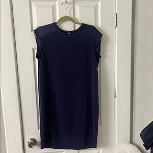 Chic Navy Blue Sleeveless Mini Dress